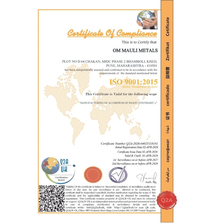 Om Mauli Metals - Aluminium Foundry & Extrusion Plant, Chakan MIDC Pune